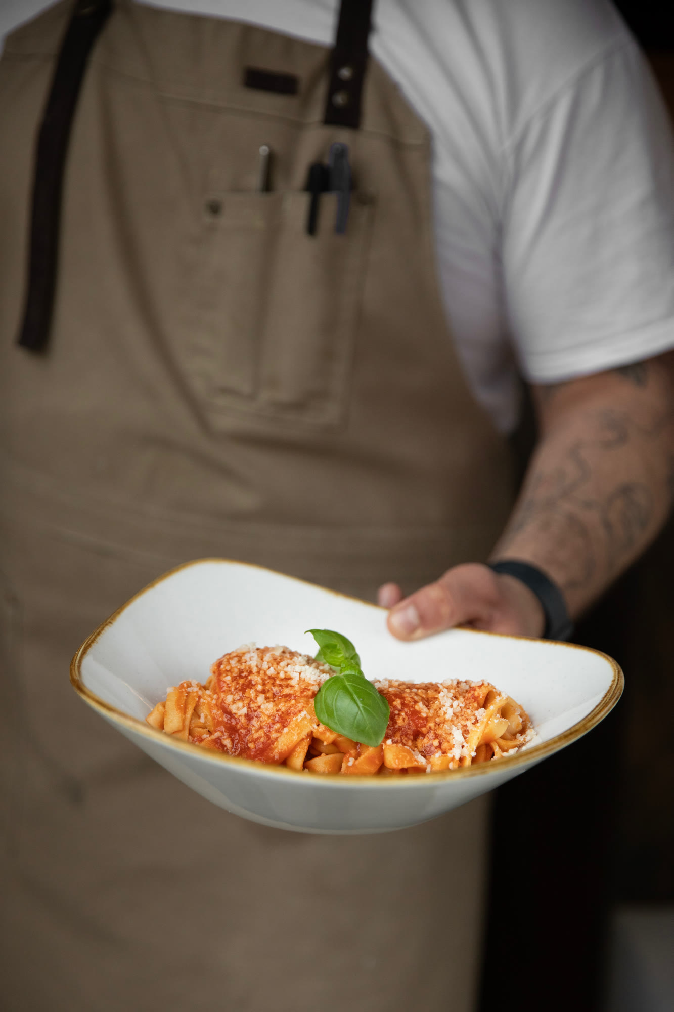 Frisk tagliatelle al pomodoro.